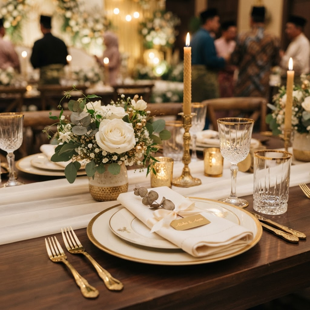 Elegant wedding table setting